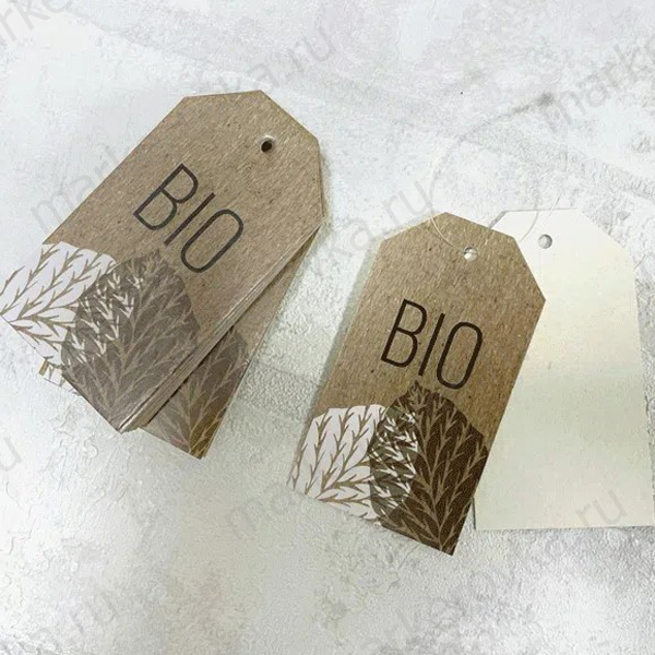 Биоразлагаемые бирки с пометкой BIO